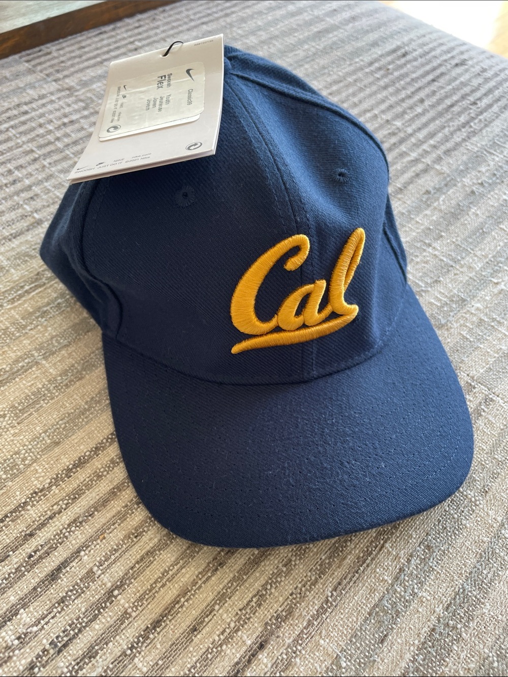 Nike Navy Baseball Cap with Gold Cal Script